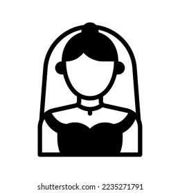 Bride icon vector illustration logo template isolated on white background