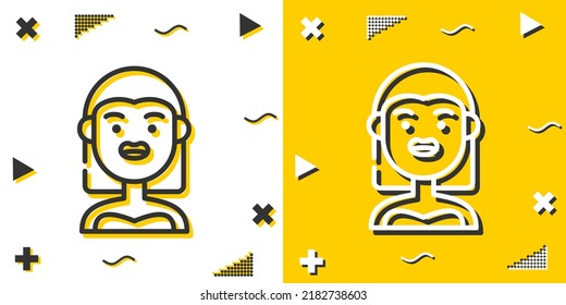 bride line icon. Simple outline style.bride linear sign. Vector illustration isolated on white background. Editable stroke EPS 10