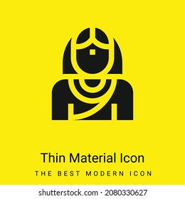 Icono de material amarillo brillante mínimo de novia