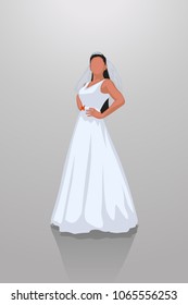 bride on grey