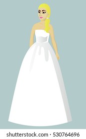 Bride in princess wedding dress