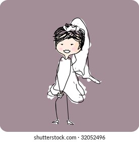 bride putting on garter