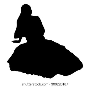 bride realistic silhouette vector illustration isolated on white background