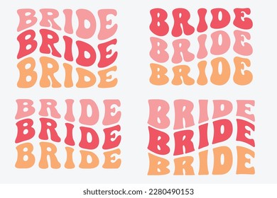 Diseños de camisetas con el paquete SVG retro de novia