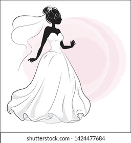 Bride Shower On White Wedding Dress Stock Vector (Royalty Free ...