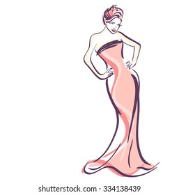 Bride sketch. vector