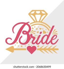 Bride SVG Printable Vector Illustration svg