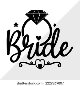 Bride SVG Printable Vector Illustration