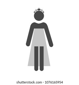 Bride symbol icon on gray background