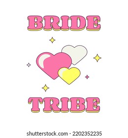 Bride Stamm Bachelorette Party Temporary Sticker or Badge