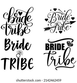 Bride Stamm Bachelorette Party Vektorkalligrafie Design, Hochzeitsplanung
