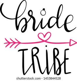 Bride tribe decoration for T-shirt