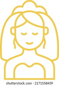 Bride vector icon. Can be used for printing, mobile and web applications.