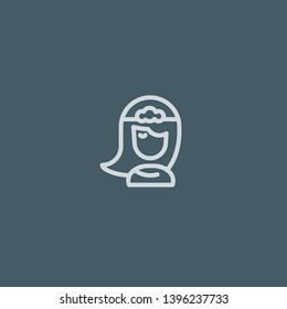 Bride vector icon. Bride concept stroke symbol design. Thin graphic elements vector illustration, outline pattern for your web site design, logo, UI. EPS 10.