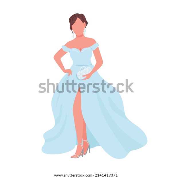 Bride\
wearing white dress semi flat color vector character. Standing\
figure. Full body person on white. Wedding day simple cartoon style\
illustration for web graphic design and\
animation