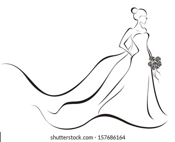 Bride in wedding dress 