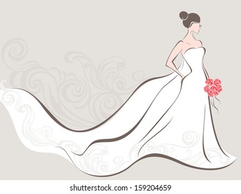 Bride in wedding dress 