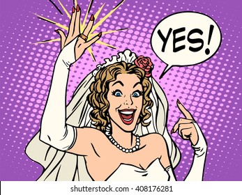 bride wedding ring happiness