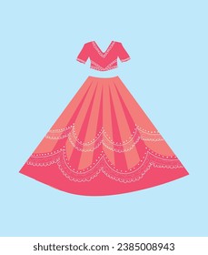 Bride Wedding Traditional Pink Lehenga Dress