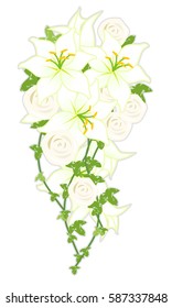 Bride's cascade bouquet
