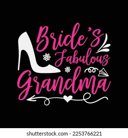 Bride's Fabulous Grandma Happy Wedding Marry Vintage