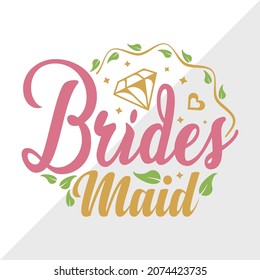 Brides Maid Printable Vector Illustration