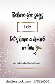 Bride's Party Card