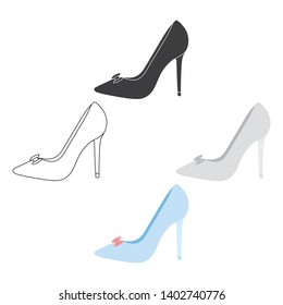 Bride's shoes icon of vector illustration for web and mobile