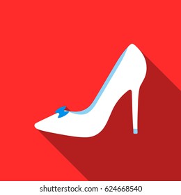 Bride's shoes icon of vector illustration for web and mobile
