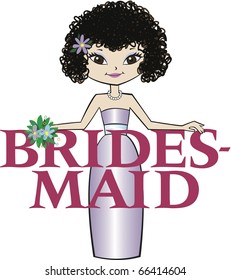 Bridesmaid Black Curly Hair Asian Features