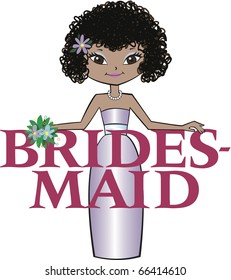 Bridesmaid Curly Black Hair Mocha Skin Tone Asian Features