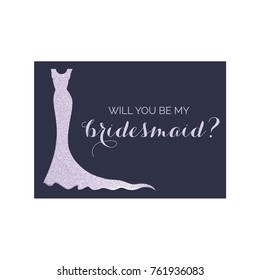 Bridesmaid invitation card