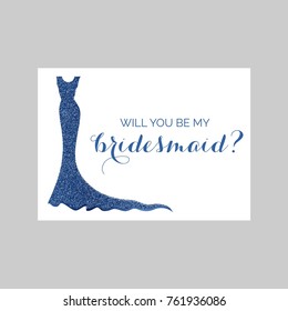 Bridesmaid invitation card