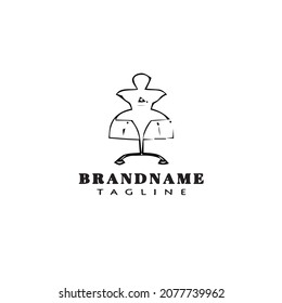 bridesmaid logo cartoon icon design template black modern isolated simple illustration