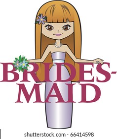 Bridesmaid Long Red Hair Brown Eyes