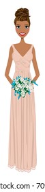 Bridesmaid, Matron of Honor, Flower Girl clip art / vector / logo / icon