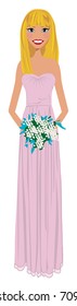 Bridesmaid, Matron of Honor, Flower Girl clip art / vector / logo / icon