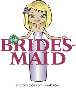 Bridesmaid Med Blonde Hair Green Eyes