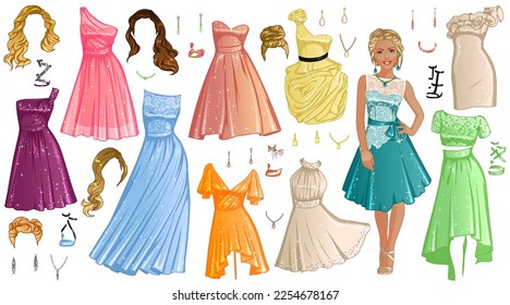 Bridesmaid Paper Doll and