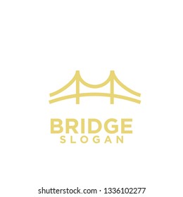 bridge abstract gold logo icon designs vector illustration