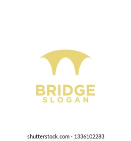 bridge abstract gold logo icon designs vector illustration
