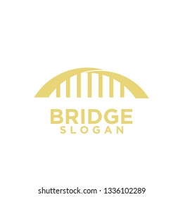 bridge abstract gold logo icon designs vector illustration