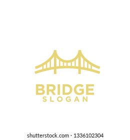 bridge abstract gold logo icon designs vector illustration