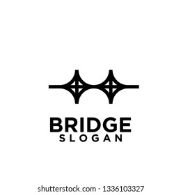 bridge abstract simple black logo icon designs vector illustration