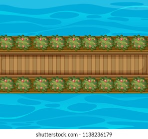 A bridge aerial view illustration