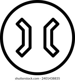 Bridge ahed single vector line icon