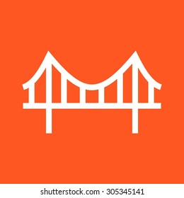 Bridge, architecture, travel icon vector image. Can also be used for construction, interiors and building. Suitable for use on web apps, mobile apps and print media.