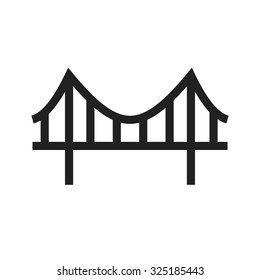 Bridge, architecture, travel icon vector image. Can also be used for construction, interiors and building. Suitable for use on web apps, mobile apps and print media.