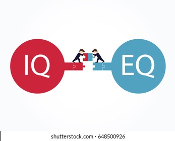 Bridge between rational and emotional mind. Vector illustration.