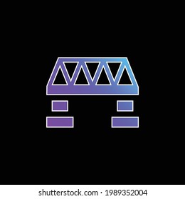 Bridge blue gradient vector icon